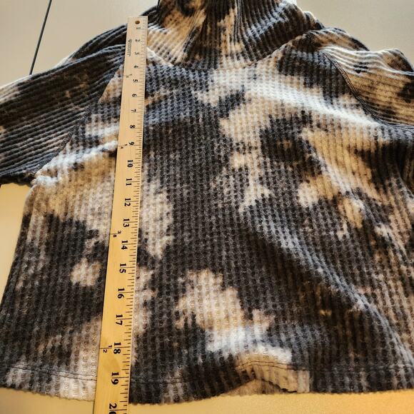 Abound Tie Dye Waffle Knit Long Sleeve  Cowl Funnel Neck Sweater NWT size XS - Picture 7 of 8